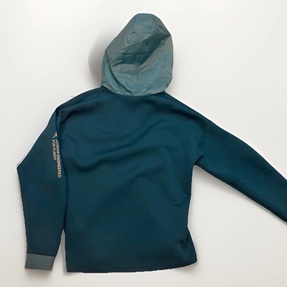 Jordan 23 Engineered Hoodie Men’s Medium Teal Blue Half Zip Pullover - Picture 3 of 10